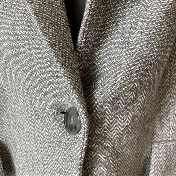Loft Grey Herringbone Knit Blazer Plus Size 18 - Picture 10 of 10